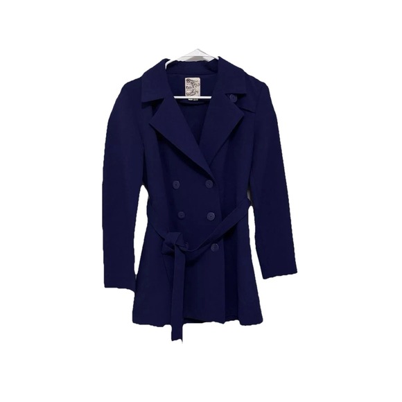 Tulle Jackets & Blazers - Tulle Women's Casual, Business Casual navy blue trench coat. Size small